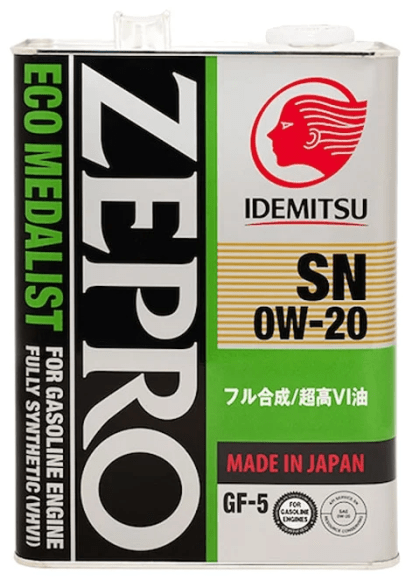 IDEMITSU ZEPRO Ecomedalist SN/GF-5 0W-20