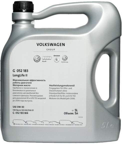 Моторное масло VAG Longlife II (503 00/506 00/506 01) 0W-30
