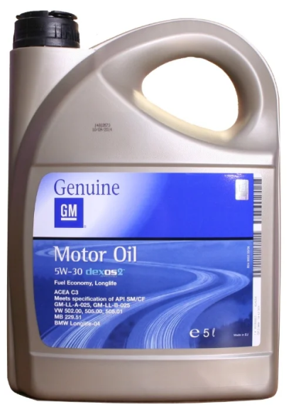 GM Motor Oil Dexos2 5W-30
